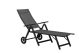 Sorrento Black Textylene Sunlounger With Wheels, Black colour ,image 1