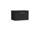 600mm Wall Hung 1 Drawer Vanity & Worktop - Nuie ARN622W Black, Black colour ,image 1