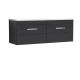 1200mm Wall Hung 2-Drawer Unit & Laminate Worktop - Nuie ATH040LSW2 Black, Black colour ,image 1