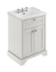 600mm Cabinet & Basin (3TH) - Hudson Reed LOF433 Timeless Sand, Grey colour ,image 1