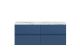 1200mm Wall Hung 4-Drawer Unit & Laminate Worktop - Hudson Reed URB304LCM2 Blue, Blue colour ,image 1