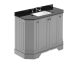 1000mm 4-Door Angled Unit & Marble Top 3TH - Hudson Reed LOF285 Storm Grey, Grey colour ,image 1