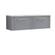 1200 Wall Hung 2-Drawer Vanity & Laminate Worktop - Nuie DPF294LBG2 Grey, Grey colour ,image 1