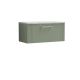 800mm Wall Hung Single Drawer Vanity & Laminate Top - Nuie DPF896LBG Green, Green colour ,image 1