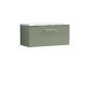 800mm Wall Hung 1-Drawer Vanity & Laminate Worktop - Nuie ARN825LCM Green, Green colour ,image 1