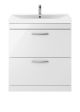 800mm Floor Standing Vanity With Basin 3 - Nuie ATH055D Gloss White, White colour ,image 1