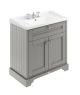 800mm Cabinet & Basin (3TH) - Hudson Reed LOF235 Storm Grey, Grey colour ,image 1