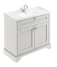 1000mm Cabinet & Basin (1TH) - Hudson Reed LOF407 Timeless Sand, Grey colour ,image 1