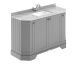 1200mm 4-Door Angled Unit & Marble Top 1TH - Hudson Reed LOF260 Storm Grey, Grey colour ,image 1