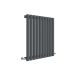 Horizontal Single Panel Radiator 600 x 586 - Hudson Reed HLA38 Anthracite, Anthracite colour ,image 1