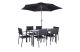 Sorrento 6 Seater Padded Chair Dining Set, Grey colour ,image 6