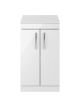 500mm Floor Standing Vanity With Worktop - Nuie ATH006W Gloss White, White colour ,image 1