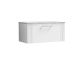 800mm Wall Hung Single Drawer Vanity & Laminate Top - Nuie DPF196LBG White, White colour ,image 1