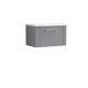 600mm Wall Hung Single Drawer Vanity & Laminate Top - Nuie DPF294LSW Grey, Grey colour ,image 1