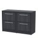 1200mm Floor Standing 4-Drawer Vanity with Worktop - Hudson Reed LIL2233W2 Grey, Grey colour ,image 1