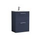 600mm Floor Standing 2-Drawer Vanity & Basin 4 - Nuie ARN2933G Blue, Blue colour ,image 1