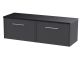 1200 Wall Hung 2-Drawer Vanity & Laminate Worktop - Hudson Reed JNU2222LSB2 Grey, Grey colour ,image 1