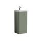 400mm Floor Standing 1 Door Unit & Basin - Nuie COR802 Green, Green colour ,image 1