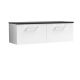 1200mm Wall Hung 2-Drawer Vanity & Laminate Worktop - Nuie ARN122LSB2 White, White colour ,image 1