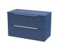 800mm Wall Hung 2 Drawer Vanity & Worktop - Hudson Reed DFF395W Blue