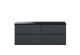 1200mm Wall Hung 4-Drawer Unit & Laminate Worktop - Hudson Reed URB1404LSB2 Black, Black colour ,image 1
