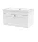 800mm Wall Hung 2-Door Vanity with Basin - 0 Tap Hole - Nuie CLC196K White, White colour ,image 1
