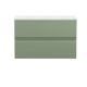 800mm Wall Hung 2 Drawer Unit & Laminate Top - Hudson Reed URB806LSW Green, Green colour ,image 1