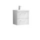 500mm Wall Hung 2 Drawer Vanity & Basin 3 - Nuie DPF192D White, White colour ,image 1