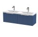 1200mm Wall Hung 2 Drawer Vanity & Double Basin - Hudson Reed DFF394F Blue, Blue colour ,image 1