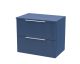 600mm Wall Hung 2 Drawer Vanity & Worktop - Hudson Reed DFF393W Blue, Blue colour ,image 1