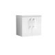 600mm Wall Hung 2 Door Vanity & Laminate Top - Nuie ARN123LSW White, White colour ,image 1