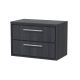 800mm Wall Hung 2-Drawer Vanity with Worktop - Hudson Reed LIL2226W Grey, Grey colour ,image 1