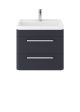 Wall Hung 600mm Cabinet & Basin - Hudson Reed SOL302 Indigo Blue, Blue colour ,image 1