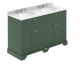 1200mm Cabinet & Double Marble Top (3TH) - Hudson Reed LOF867 Hunter Green, Green colour ,image 1