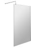 1100mm Wetroom Screen & Support Bar - Nuie WRSC11 Chrome, Chrome colour ,image 1
