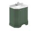 750mm 3-Door Angled Unit & Marble Top 1TH - Hudson Reed LOF817 Hunter Green, Green colour ,image 1