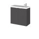 600mm Vanity Unit & Basin - Hudson Reed CBI929 Gloss Grey, Grey colour ,image 1