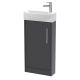 440mm Floor Standing 1 Door Unit & 1TH Basin LH - Hudson Reed JNU2221L Grey, Grey colour ,image 1