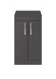 500mm Floor Standing Cabinet With Worktop - Nuie ATH072W Gloss Grey, Grey colour ,image 1