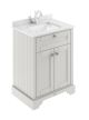 600mm Cabinet & Marble Top (1TH) - Hudson Reed LOF422S Timeless Sand, Cream colour ,image 1