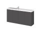 1000mm Combination Vanity Compact - Hudson Reed CBI943 Gloss Grey, Grey colour ,image 1