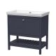 800mm Floor Standing Vanity & Basin 0TH - Hudson Reed BEX327H Blue, Blue colour ,image 1