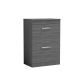 600mm Floor Standing Vanity With Worktop - Nuie ATH032W Anthracite Woodgrain, Brown/Grey colour ,image 1