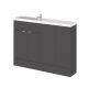 1200mm Combination - Compact - Hudson Reed CBI925 Gloss Grey, Grey colour ,image 1