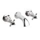 3 Tap Hole Wall Mounted Basin Mixer - Hudson Reed BC417DX Chrome, Chrome colour ,image 1