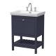 600mm Floor Standing Vanity & Basin 3TH - Hudson Reed BEX325B Blue, Blue colour ,image 1