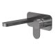 Wall Mounted 2 Tap Hole Basin Mixer With Plate - Nuie BIN728F Black, Black colour ,image 1