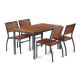 Dorset Rectangular Table and 4 Side Chairs - Metal 4 Seat Garden Dining Set