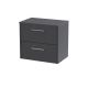 600mm Wall Hung 2 Drawer Vanity & Worktop - Hudson Reed JNU2224W Grey, Grey colour ,image 1