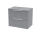 600mm Wall Hung 2 Drawer Vanity & Worktop - Hudson Reed DFF293W Grey, Grey colour ,image 1